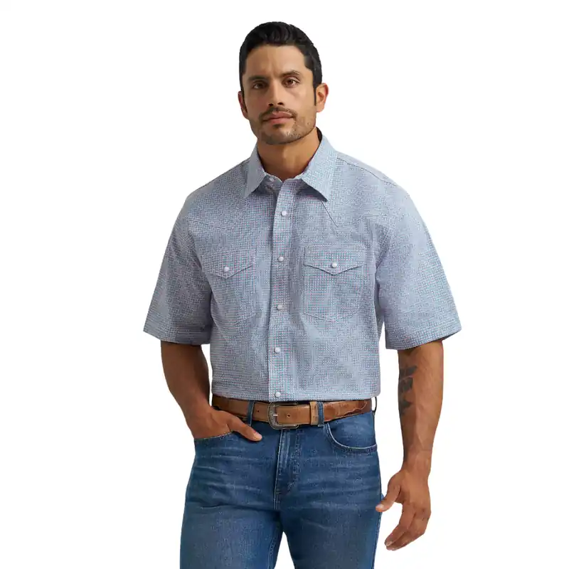 Wrangler S26 Men‘s 20X® Competition Advanced Comfort Short Sleeve Western Snap Shirt