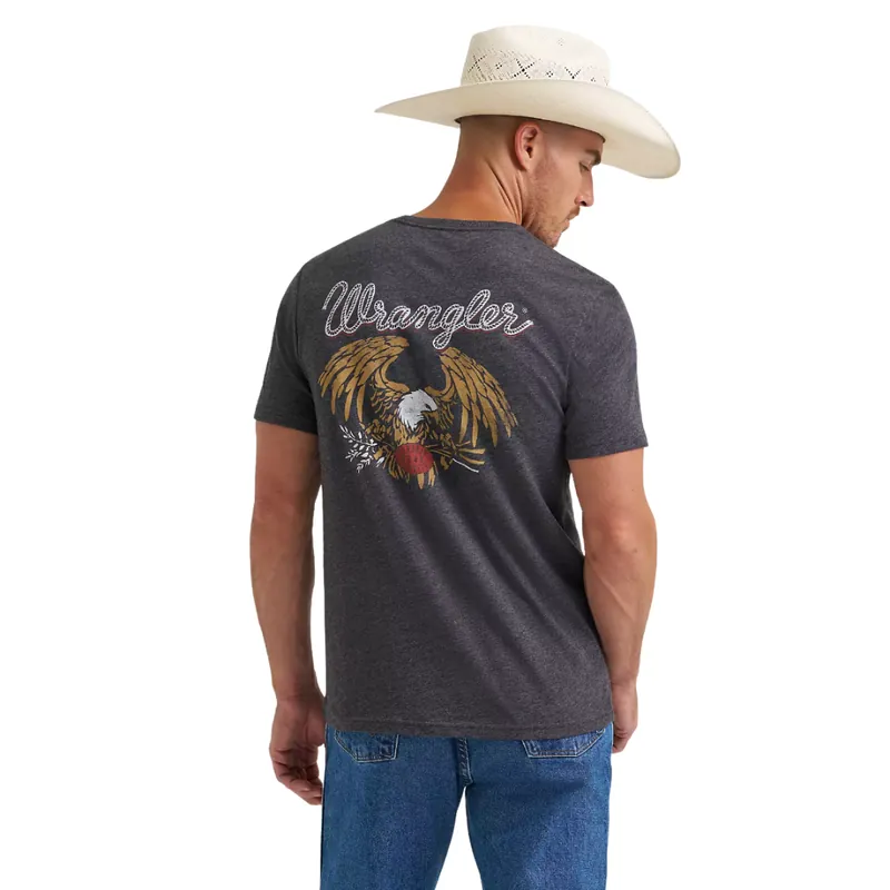 Wrangler Men‘s S26 Flying Eagle Back Graphic T-Shirt Black