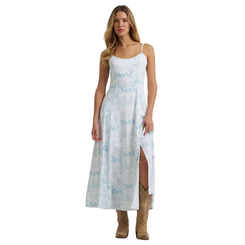 Wrangler Women‘s S26 Western Tank Maxi Dress Country Toile