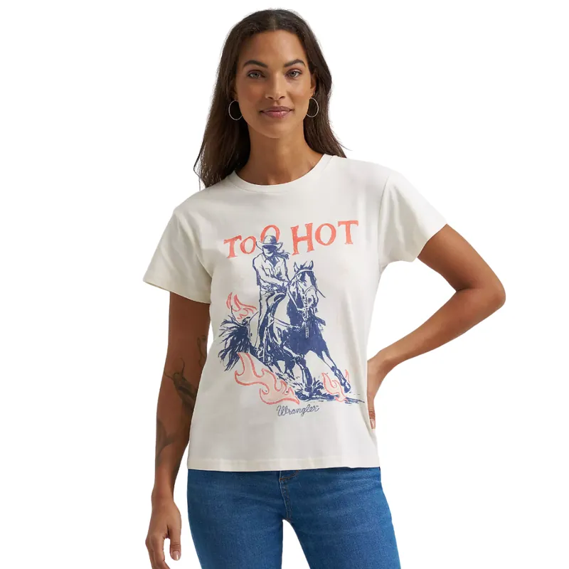 Wrangler Women‘s S26 Too Hot Retro Regular Fit Tee Off White