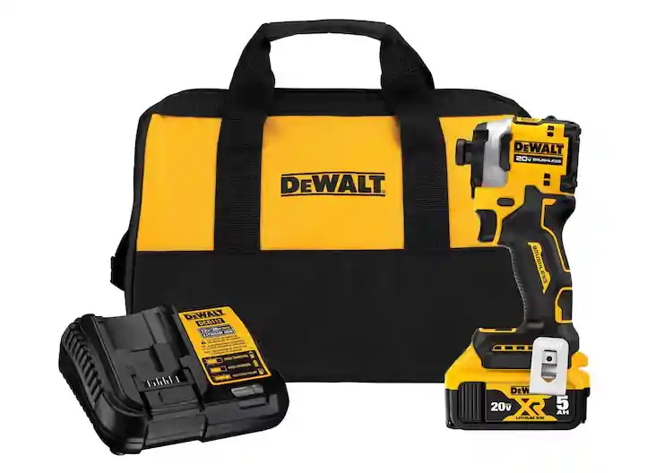 DEWALT ATOMIC 20V MAX Lithium-Ion Cordless 1/4 in. Brushless Impact Driver Kit DCF850P1