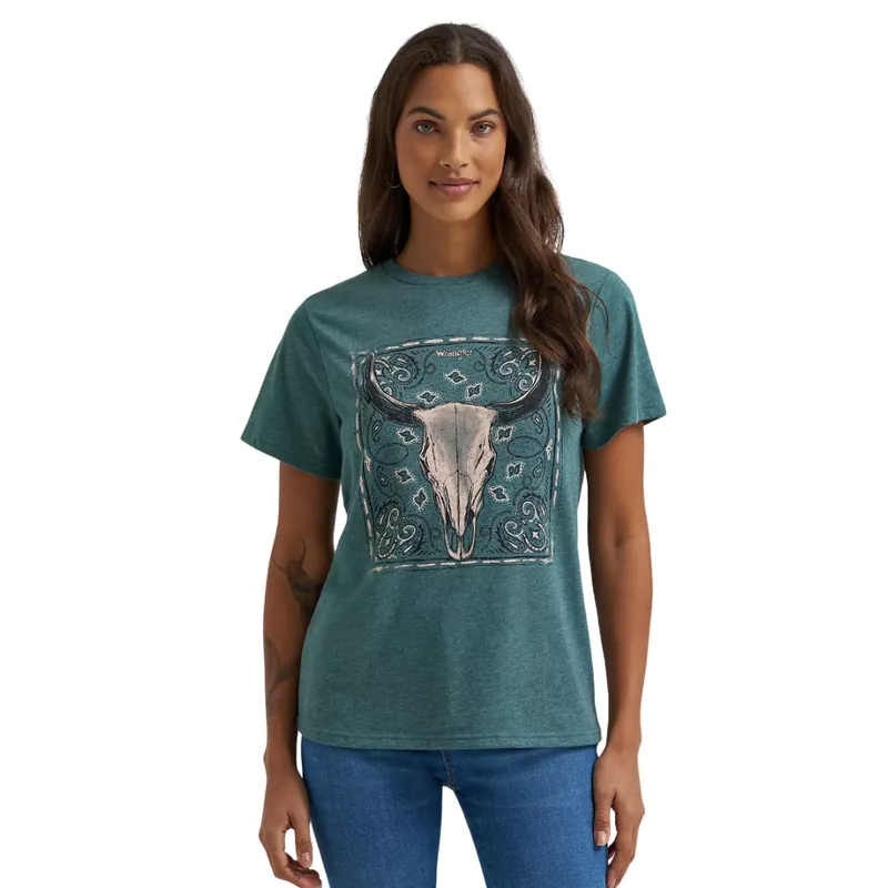 Wrangler Women‘s S26 Steerhead Reg Fit Tee Green