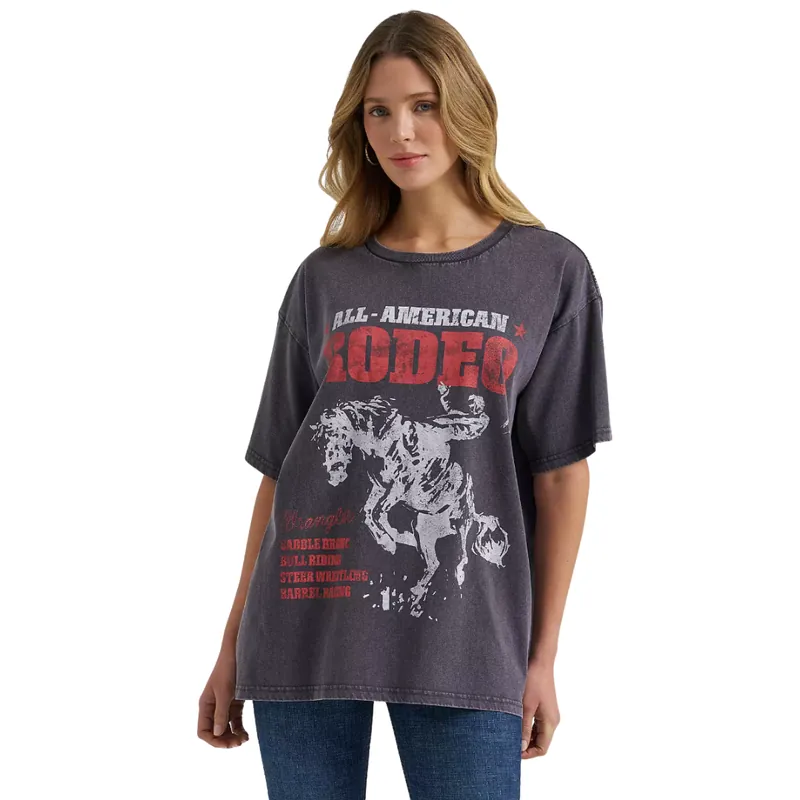 Wrangler Women‘s S26 All American Rodeo Oversized Tee Black