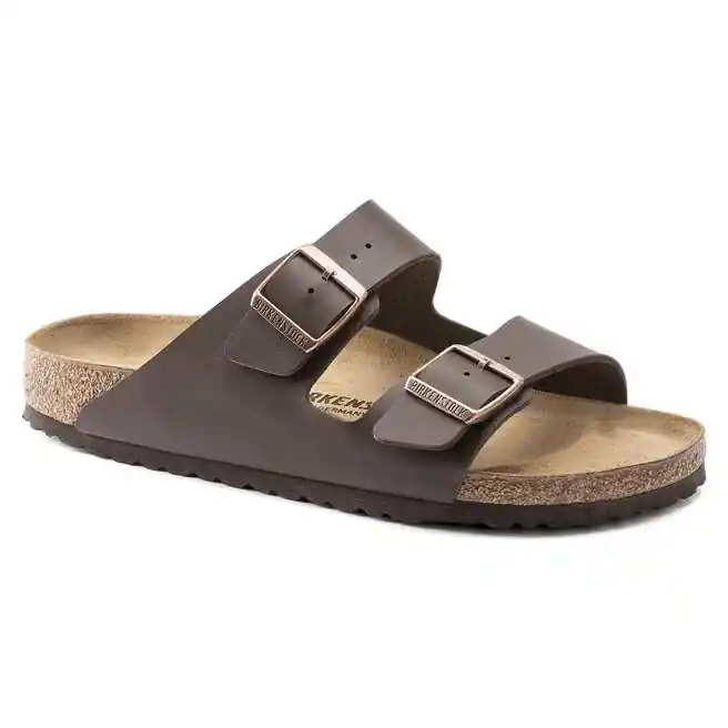 Birkenstock Women‘s Arizona Birko-Flor 2 Strap Sandal - Dark Brown