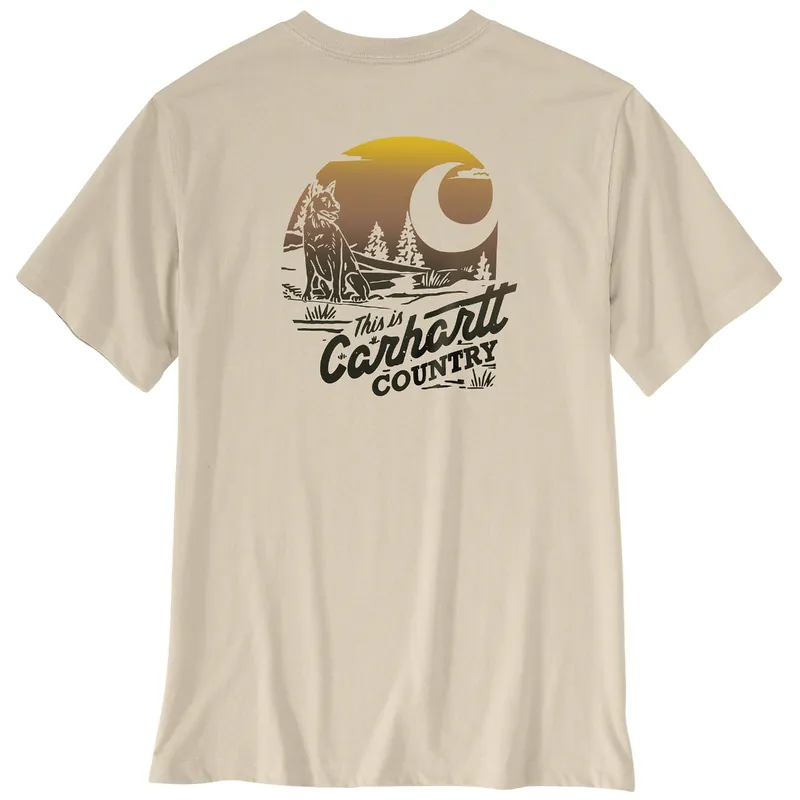 Carhartt 107291 Men‘s S26 Irvine Relaxed Country T-Shirt Oat Milk