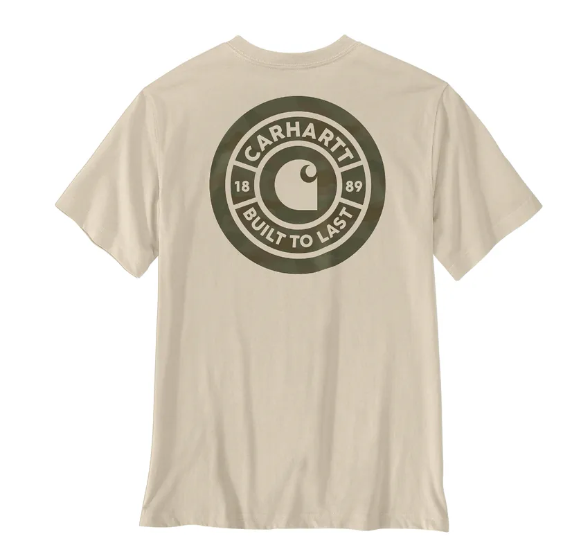 Carhartt 107357 Men‘s S26 Irvine Relaxed Camo Rivet T-Shirt Oat Milk