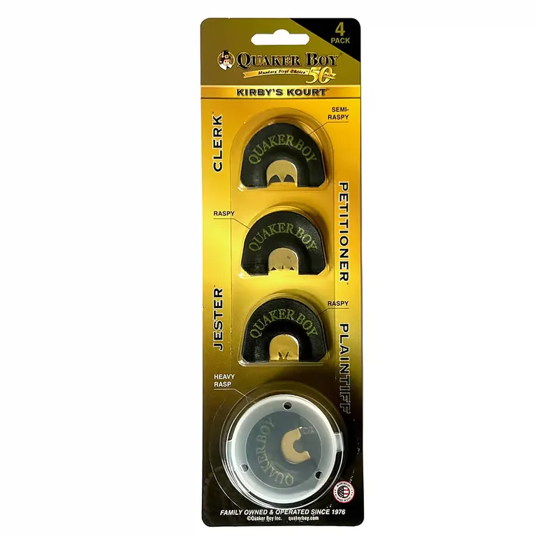 Quaker Boy Kirby’s Kourt 4 Pack Diaphragm Turkey Call