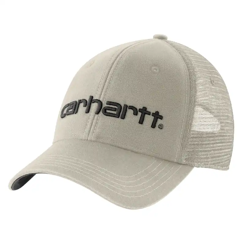 Carhartt 101195 Men‘s S26 Canvas Mesh-Back Logo Graphic Cap - Cobblestone/Black