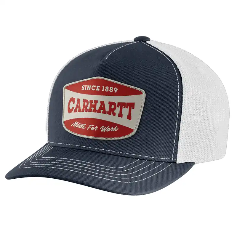 Carhartt 107336 Men‘s S26 Canvas Mesh-Back Patch Cap - Navy