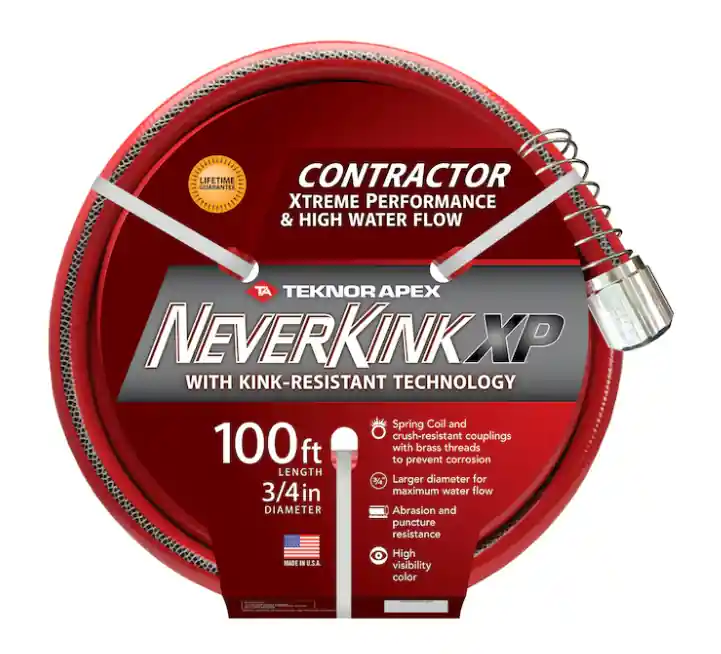 Neverkink XP Teknor Apex 3/4-in x 100-ft Contractor -Duty Kink Free Vinyl Red Coiled Hose