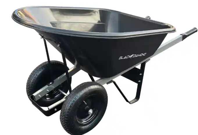 Black Diamond 8 Cu. Ft. Poly Wheelbarrow with Steel Handles