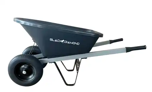 Black Diamond 6 Cubic Ft. Poly Wheelbarrow with Steel Handles