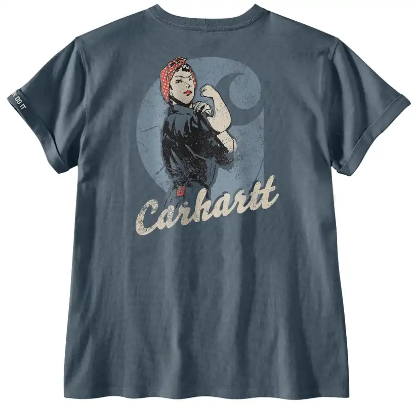 Carhartt 106903 Women‘s S26 Dearborn Loose Rosie Short Sleeve T-Shirt - Iron Blue