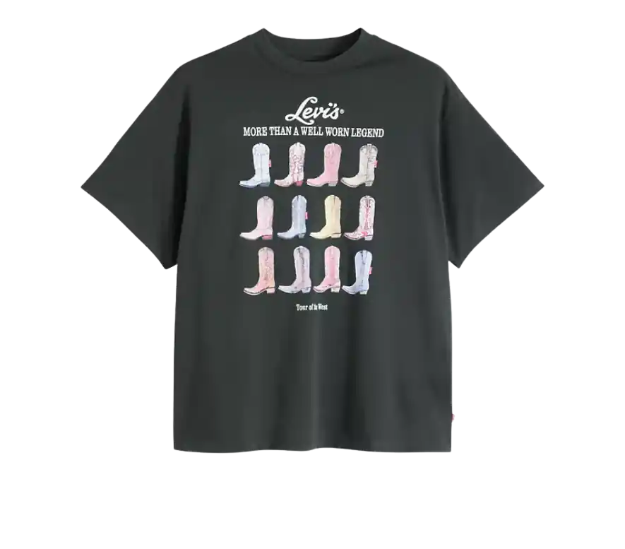 Levi‘s Women‘s S26 All The Boots Graphic Short Sleeve Tee - Black