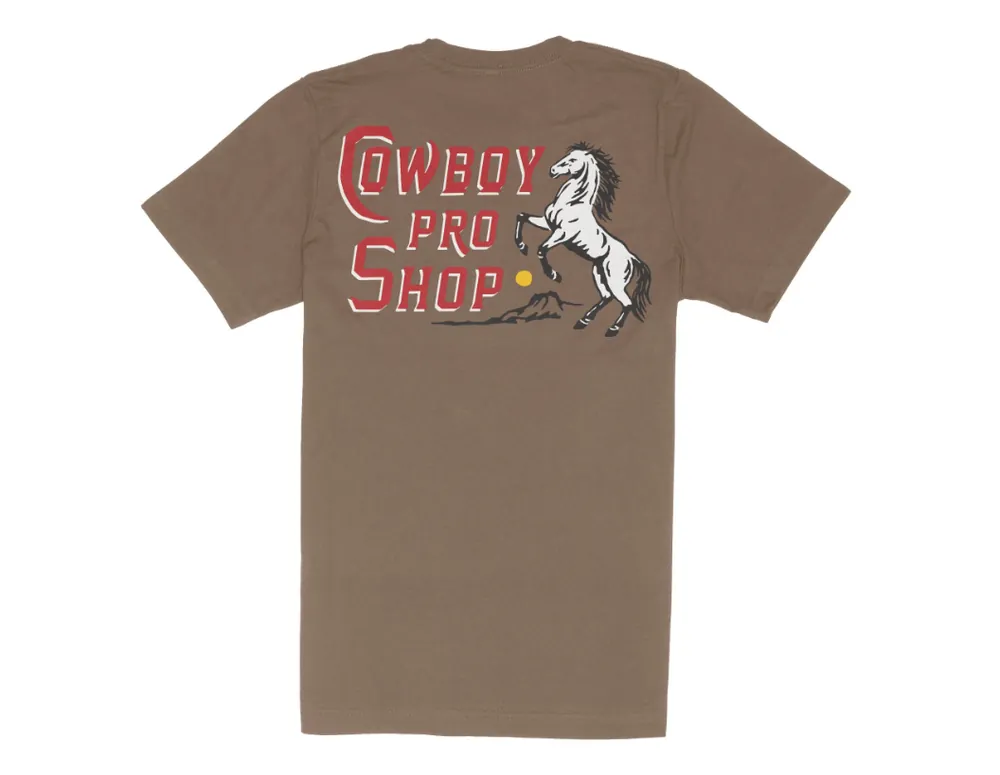 Sendero Men‘s S26 Cowboy Pro Shop Short Sleeve T-Shirt - Brown