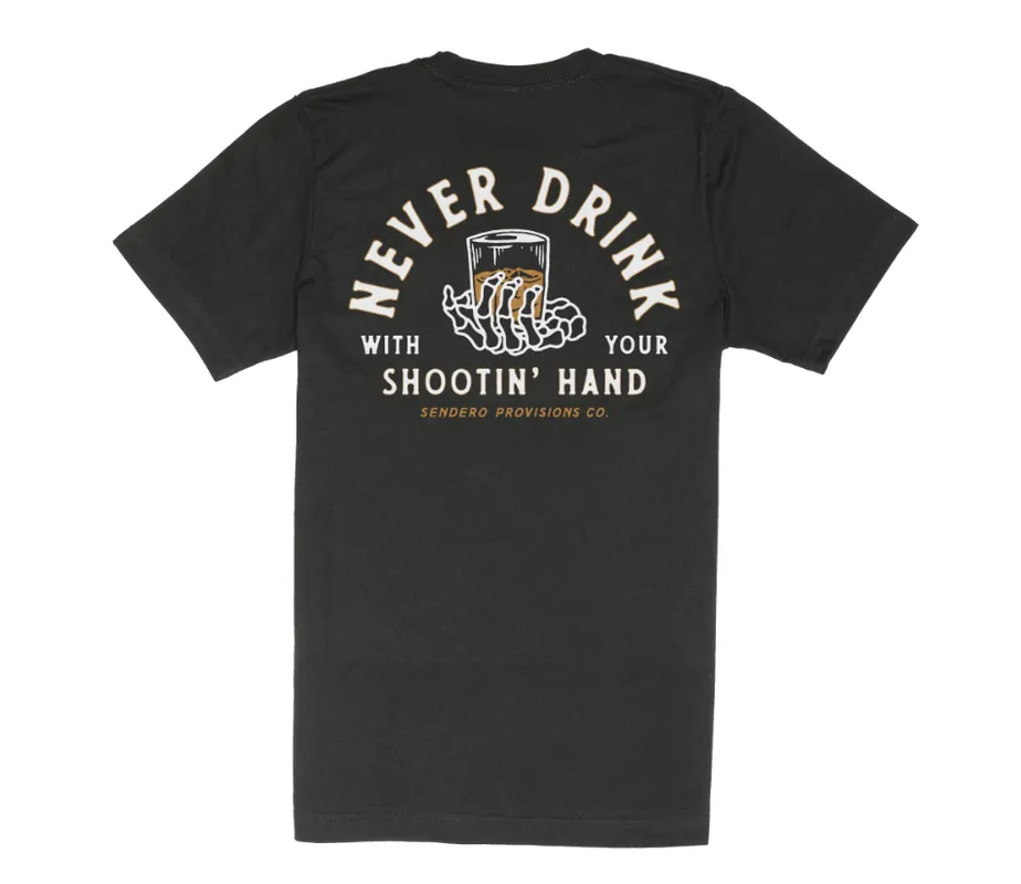 Sendero Men‘s S26 Shootin‘ Hand Short Sleeve T-Shirt - Black