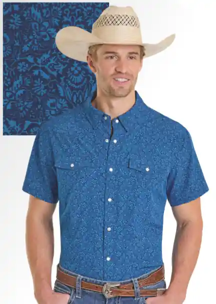 Panhandle Men‘s S26 Short Sleeve Two Pocket Button-Down Polo