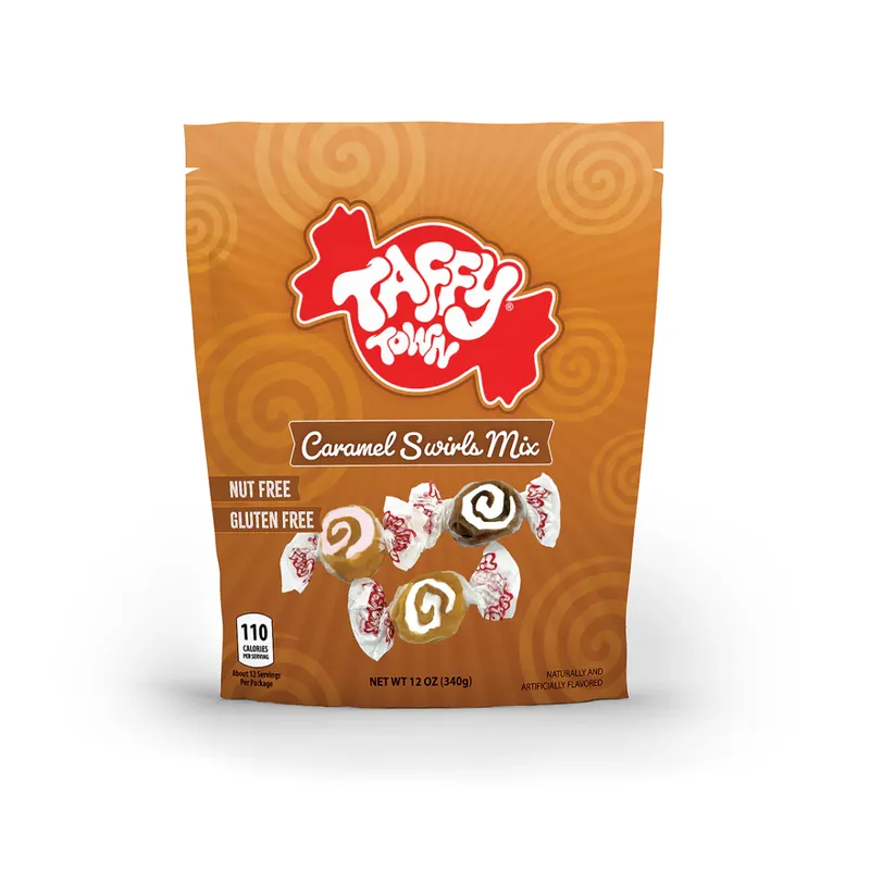 Taffy Town 12 oz. Caramel Swirls Pouch Bag