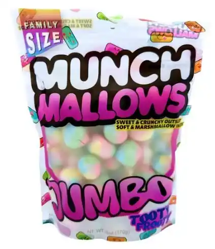 Munch Mallows Jumbo Tooty Frooty Marshmallow Candy - 6oz