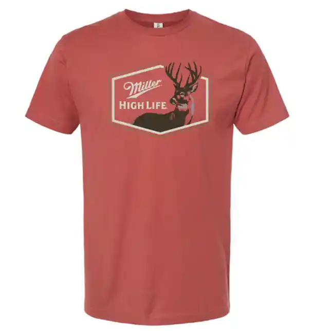 Brew City Men‘s S26 Short Sleeve Miller High Life Wild Turn T-Shirt Terracata
