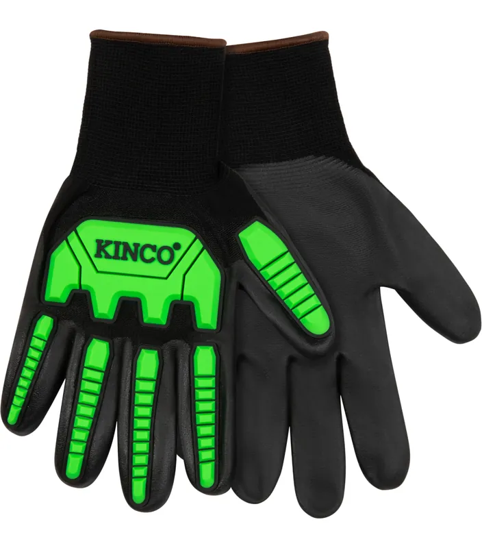 Kinco Polyester Knit Shell & CoolCoat™ Micro-Foam Nitrile Palm with Impact Protection Gloves