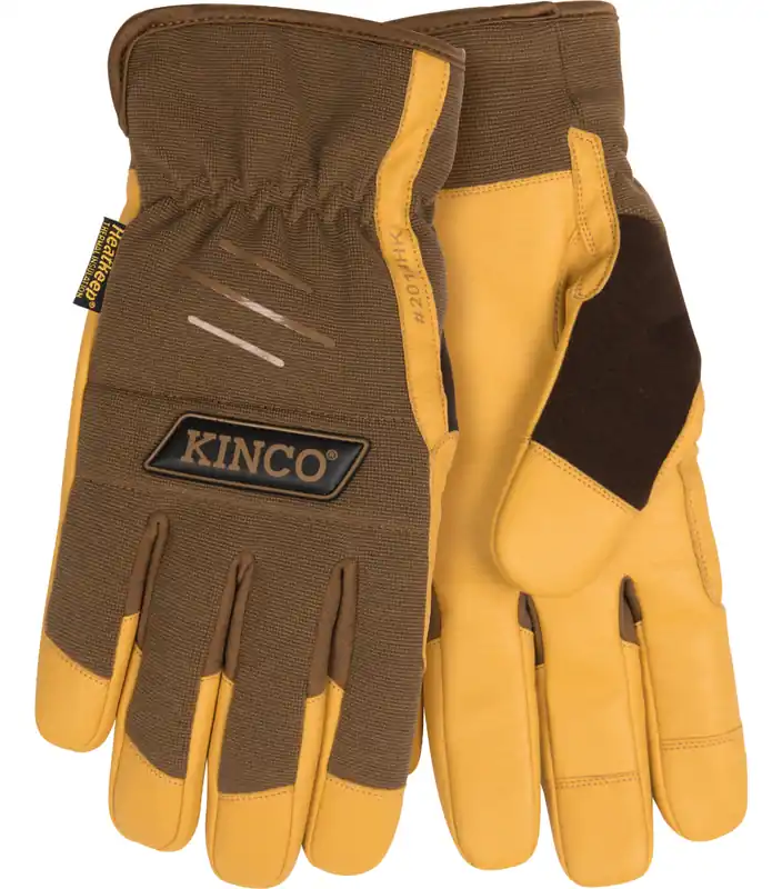 KincoPro Lined Brown Synthetic Gloves