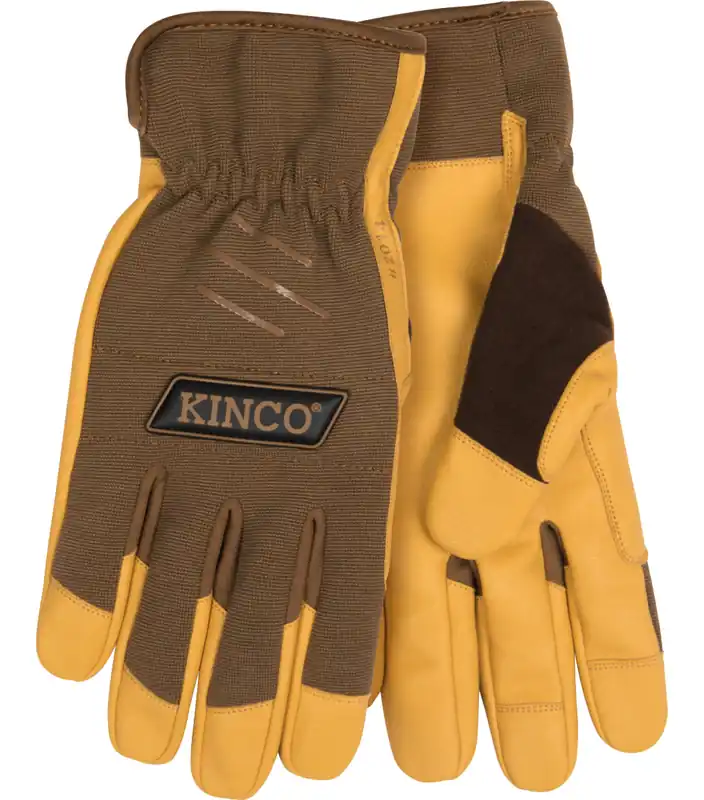 KincoPro Unlined Brown Synthetic Gloves