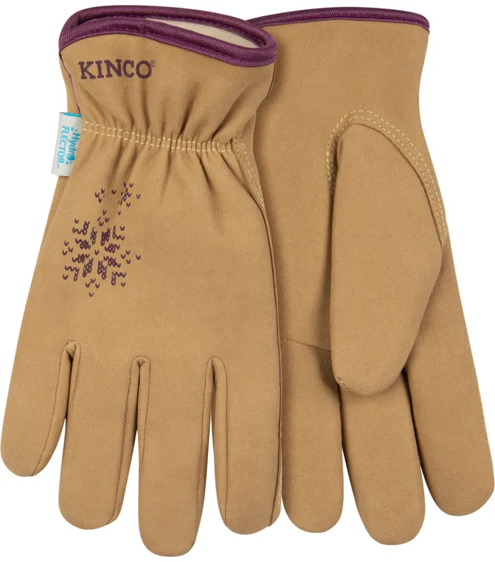 Kinco Women‘s HydroFlector Lined Water-Resistant Synthetic Driver Gloves - Tan