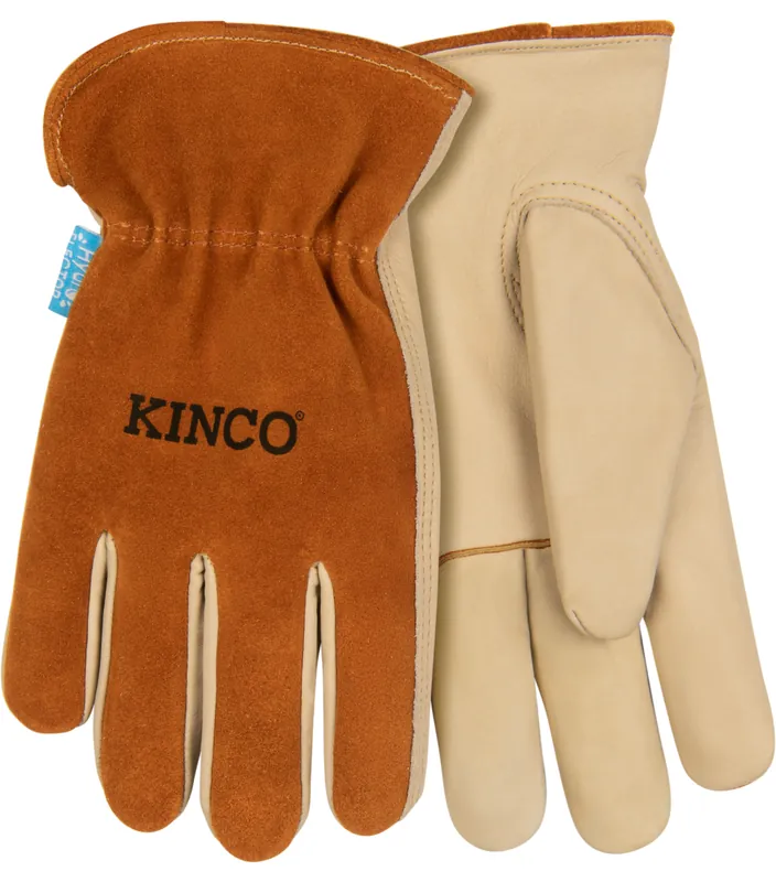 Kinco HydroFlector Water-Resistant Premium Grain & Suede Cowhide Driver Gloves