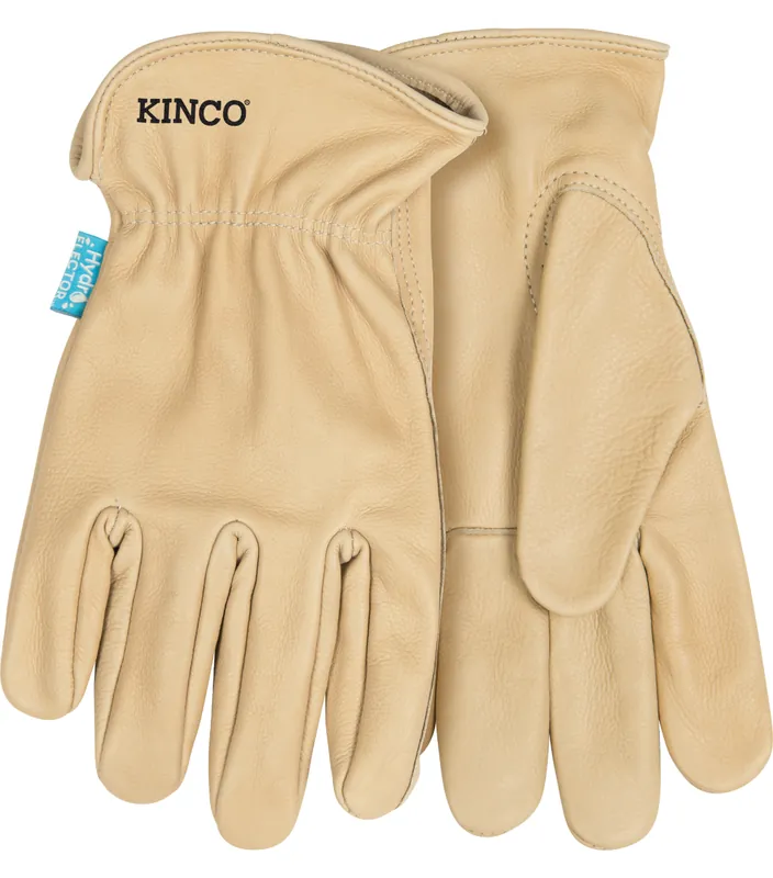 Kinco HydroFlector Water-Resistant Premium Grain Cowhide Driver Gloves - Tan