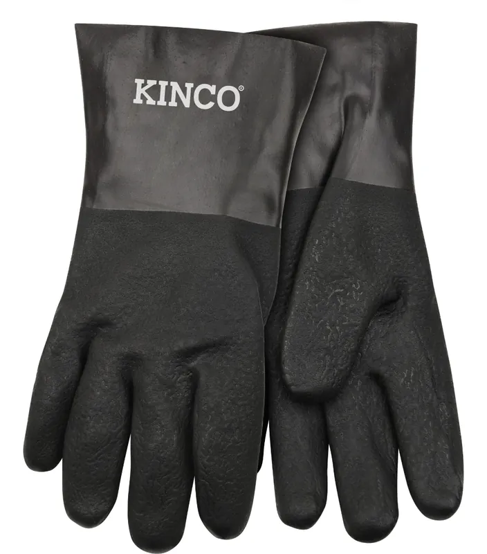 Kinco Black 12” Sandy Finish PVC with Gauntlet - Large