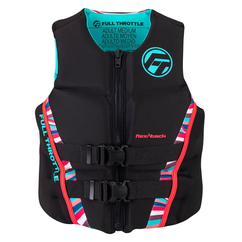 Full Throttle Women‘s Rapid-Dry Flex-Back Life Jacket - Pink