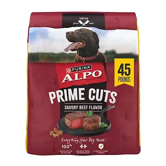 Alpo Prime Cuts Savory Beef Flavor Dry Dog Food 45lbs