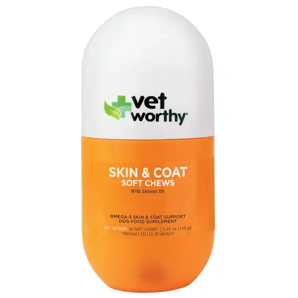 Vet Worthy Dog Skin & Coat Soft Chew 30ct
