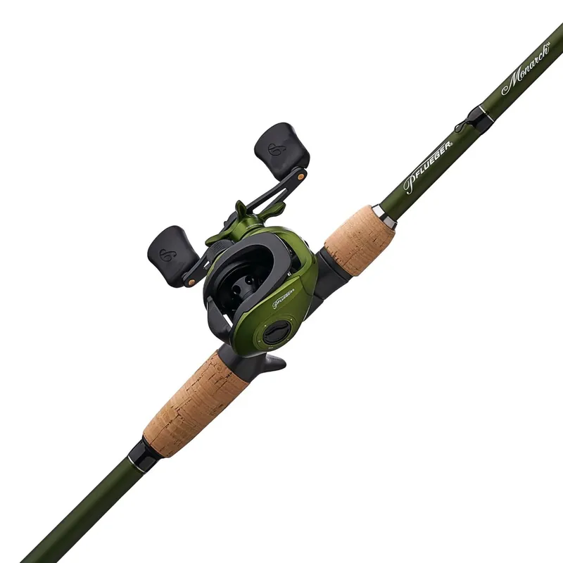 Pflueger Monarch Baitcast Combo 7‘ Medium Heavy - Reel Handle Position Left