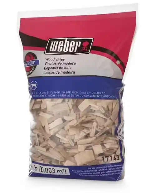 Weber 17143 Hickory Wood Chips 192 cu. in. (0.003 m³) bag
