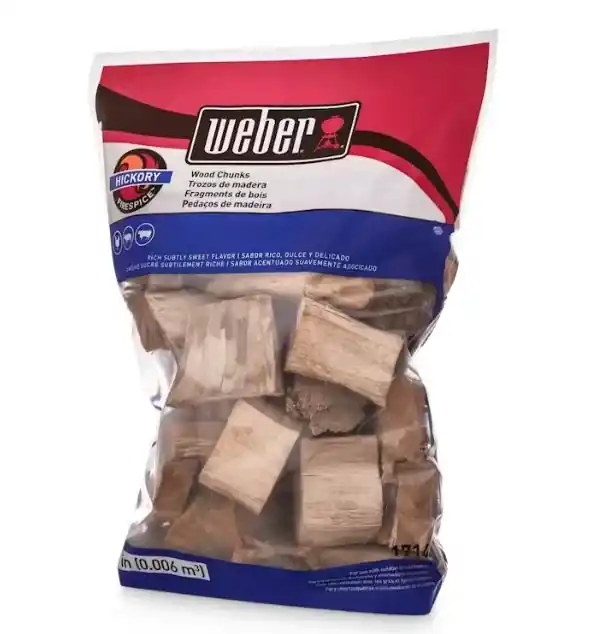 Weber 17148 Hickory Wood Chunks 350 cu. in. (0.006 m³) bag