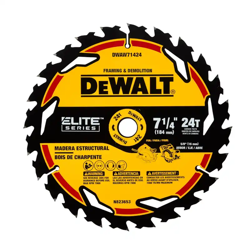 DeWalt DWAW71424 Elite Series 7-1/4" 24T Circular Saw Blade