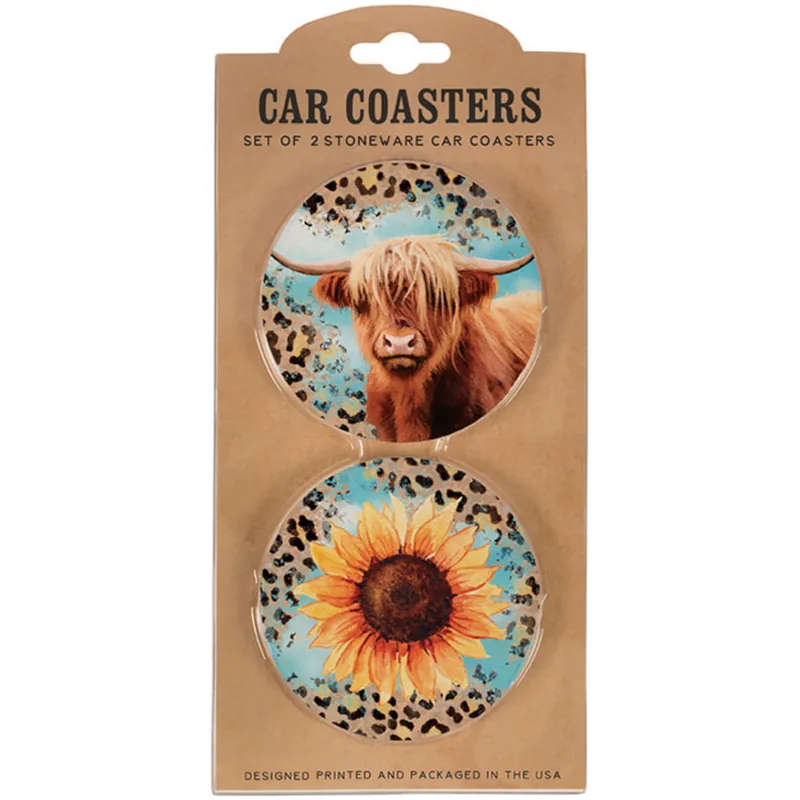 Carson Home Accents Car Coaster Farm