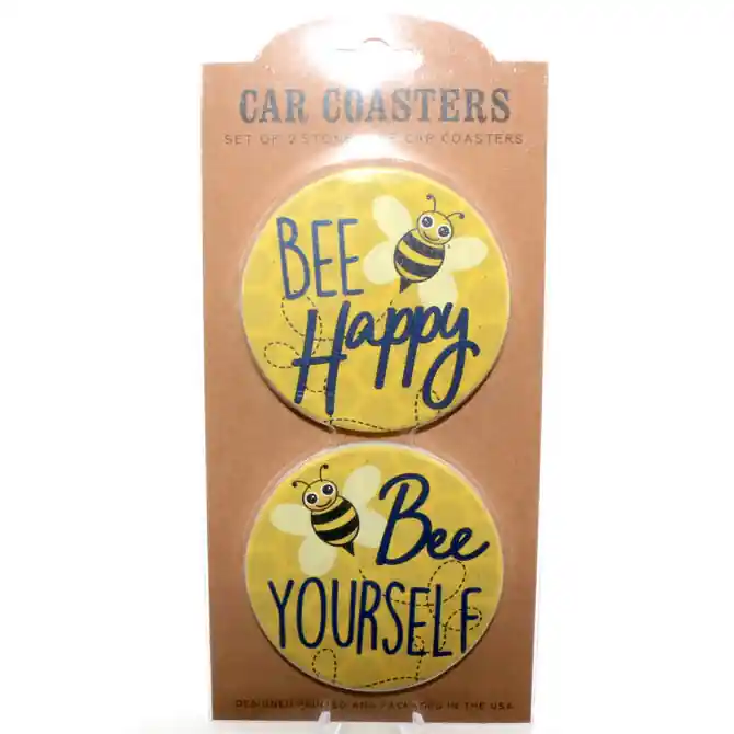 Carson Home Accents Car Coaster Bee