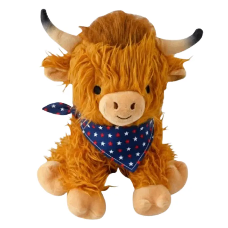 Sutton Home Oversized Plush Toy Highland Cow w/ Bandana