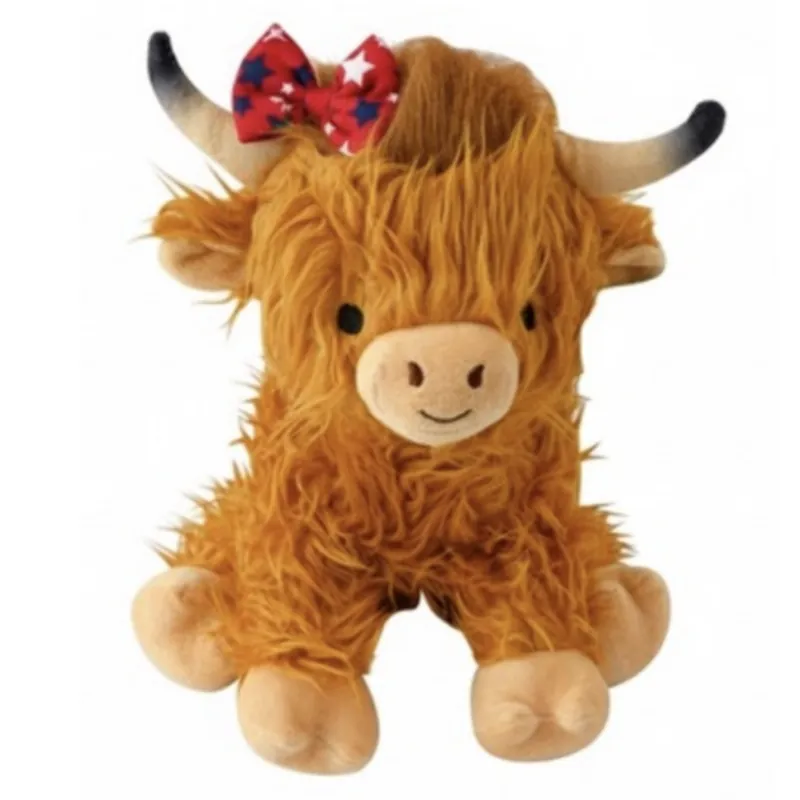Sutton Home Oversized Plush Toy Highland Cow w/ Bow