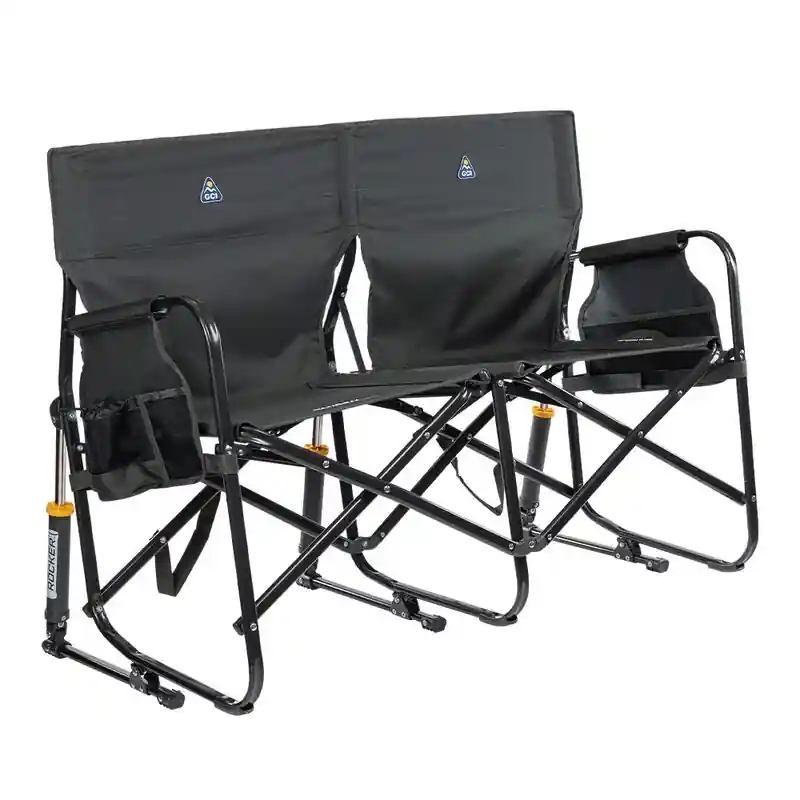 GCI Outdoor Tandem Rocker Folding Chair - Charcoal