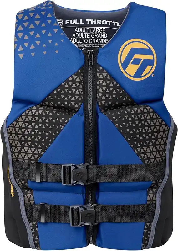 Full Throttle Men‘s Rapid-Dry Flex-Back Life Jacket - Blue
