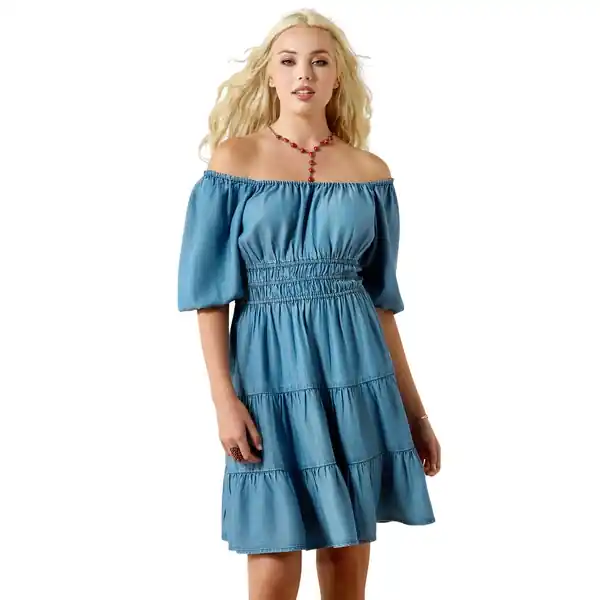 Ariat Women‘s Juliet Dress - Light Wash Indigo