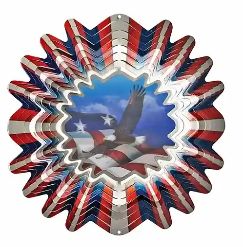 Spinfinity Designs 385 Animated Patriotic 12" Wind Spinner