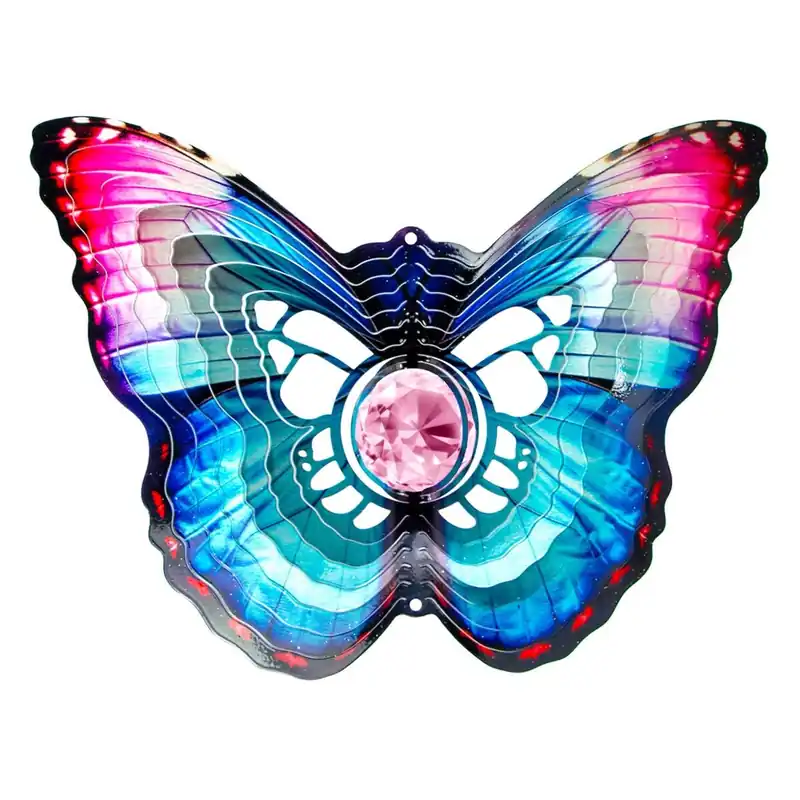 Spinfinity Designs 421 Crystal Butterfly 12" Wind Spinner