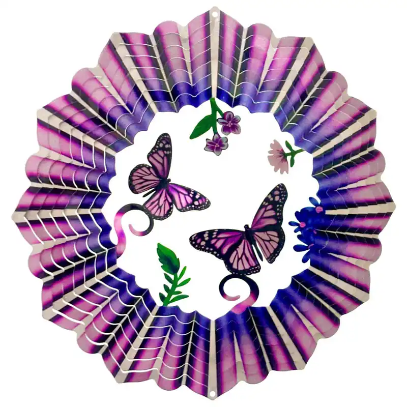 Spinfinity Designs 3D Purple Butterfly 12" Wind Spinner