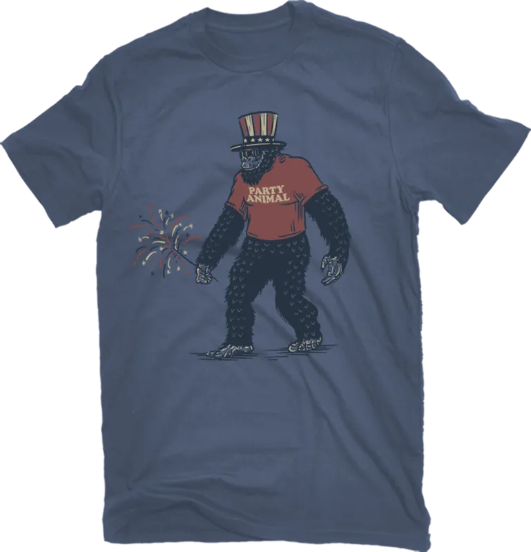 Pivotal Partners Men‘s Party Animal T-Shirt Vintage Indigo AMPM-16258