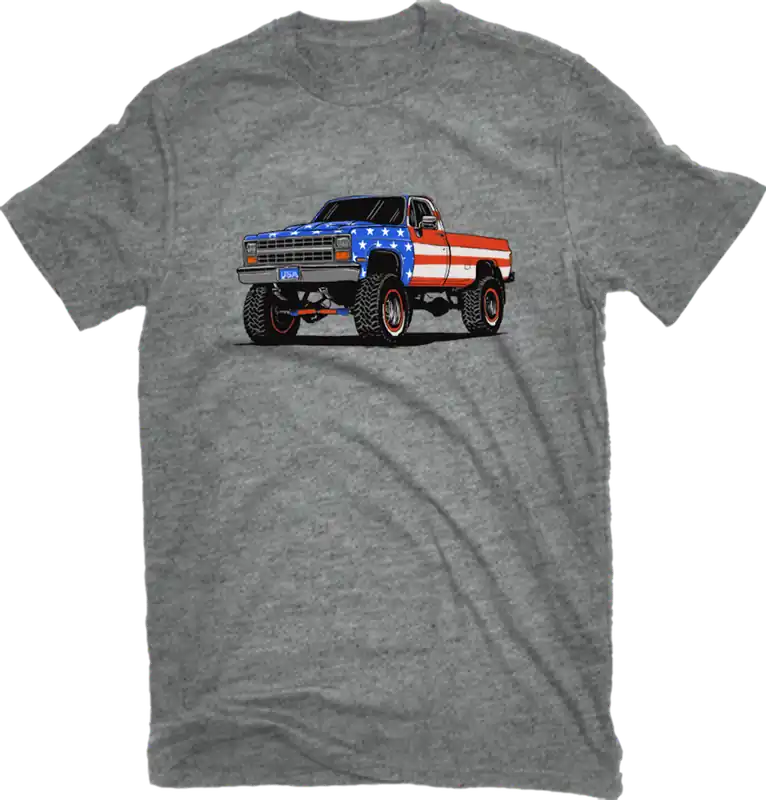 Pivotal Partners Men‘s Americana Truck T-Shirt Graphite AMPM-16266
